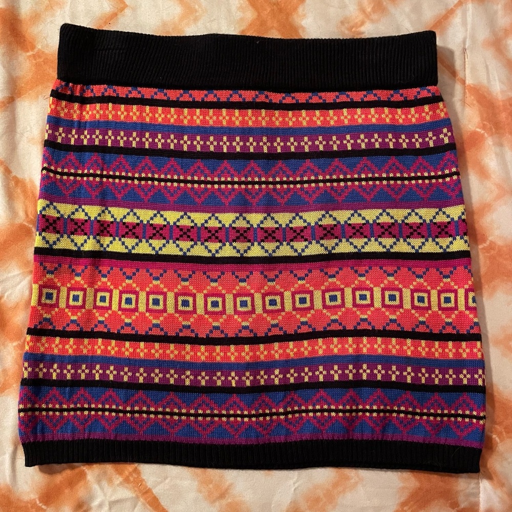 Derek Heart Sweater Mini Skirt